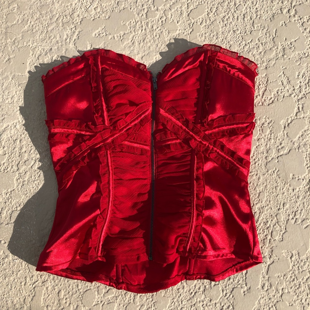 Bebe red corset
